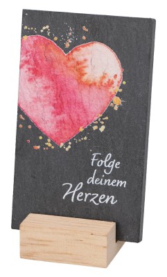 Schiefertafel - Folge deinem Herzen