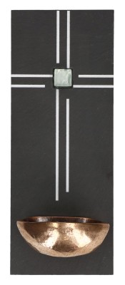 Weihwasserbecken - Kreuz