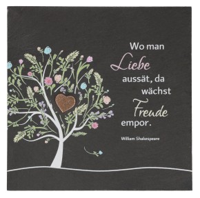 Schiefertafel zur Hochzeit - Liebe