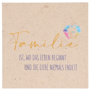 Natursteintafel - Familie