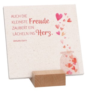 Natursteintafel - Die Freude