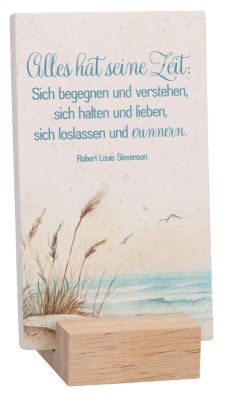 Natursteintafel - Alles hat seine Zeit...