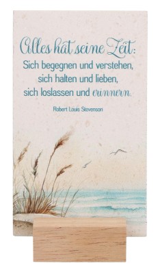Natursteintafel - Alles hat seine Zeit...