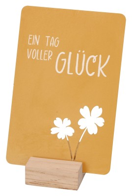 Metalltafel zum Aufstellen - Ein Tag voller Glück