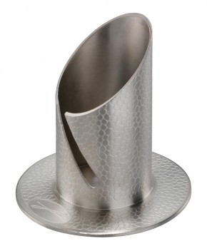 Kerzenständer EINZIGARTIG Weiß Taufe Kommunion Modern Design Metall 90/40mm 