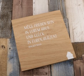 Holztafel aus Eiche - Haussegen