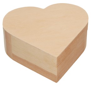 2er Set Herzdosen aus Holz