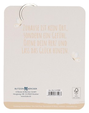 Holz-Schlüsselanhänger - Von Herzen