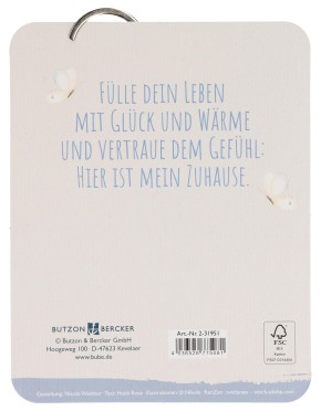 Holz-Schlüsselanhänger - Wo das Herz zu Hause ist