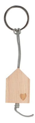 Holz-Schlüsselanhänger - Wo das Herz zu Hause ist