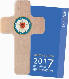 Holzkreuz Lutherrose