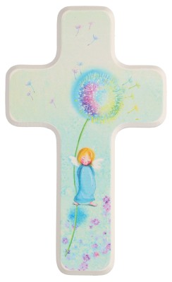 Kinderholzkreuz - Pustelbume mit Engel