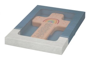 Kinderholzkreuz - Ein bunter Regenbogen