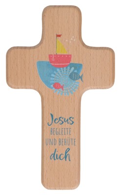 Kinderholzkreuz - Jesus begleite und behüte dich