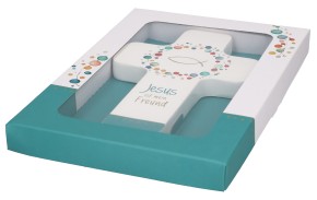 Kinderholzkreuz - Jesus ist mein Freund