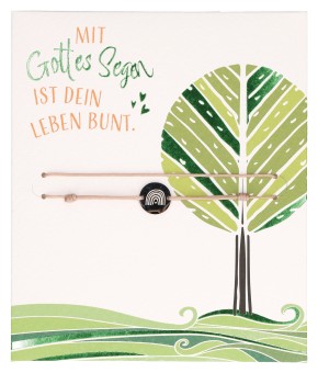 Textil-Armband - Mit Gottes Segen ist dein Leben bunt