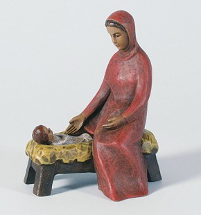 Krippenfigur Maria mit Barren