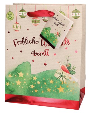 Geschenktüte - Fröhliche Weihnacht überall