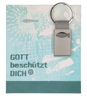 Fisch-Schlüsselanhänger - Gott schützt dich