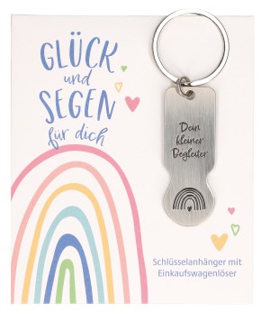 Schlüsselanhänger mit Einkaufswagenlöser - Glück und Segen für dich