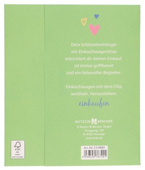 Schlüsselanhänger mit Einkaufswagenlöser - Glück und Segen für dich