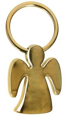 Engel-Schlüsselanhänger - Die Welt ist schön, weil du mit drauf bist