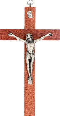 Holzkreuz mit Metallkorpus