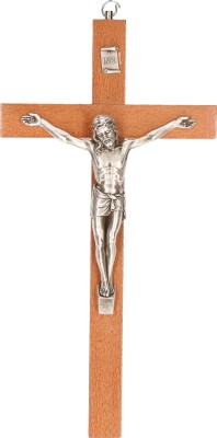 Holzkreuz mit Metallkorpus