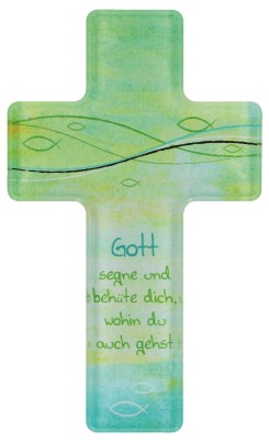 Acrylglas-Kreuz Gott segne und behüte dich