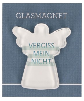 Engel-Glasmagnet - Vergissmeinnicht