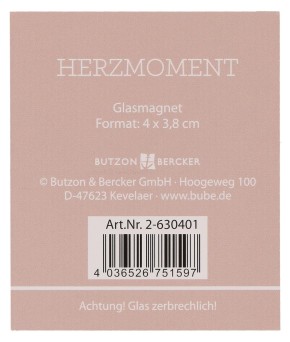 Herz-Glasmagnet - Herzmoment