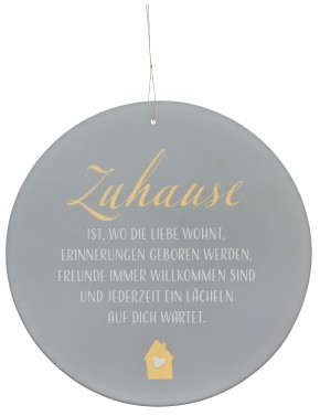 Glasrelief zum Aufhängen - Zuhause