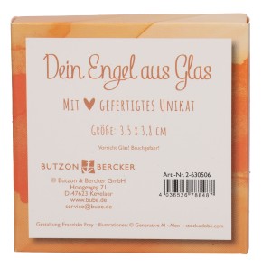 Engelfigur aus Glas - Von Herzen für dich