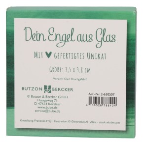 Engelfigur aus Glas - Schön, dass es dich gibt