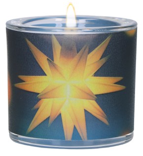Windlicht aus Glas - Lichter der Freude
