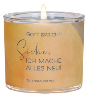 Windlicht aus Glas - Jahreslosung 2026