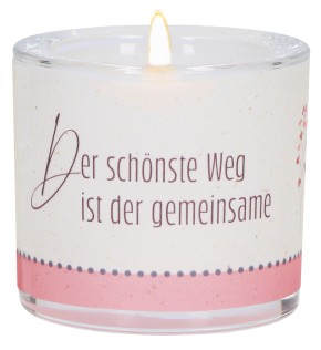 Glaswindlicht zur Hochzeit - Wir