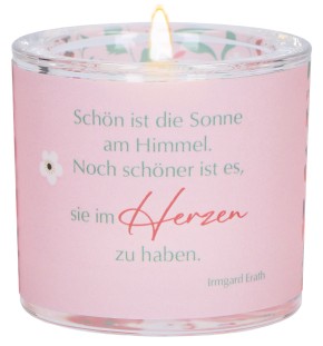 Glaswindlicht zum Geburtstag - Von Herzen für dich