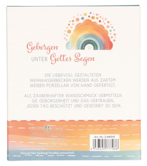 Weihwasserbecken aus Porzellan - Geborgen unter Gottes Segen