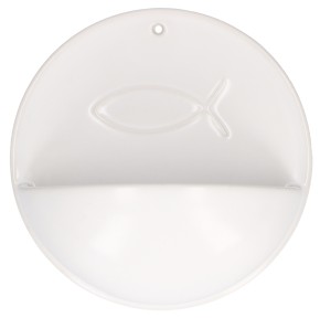 Weihwasserbecken aus Porzellan - Fisch