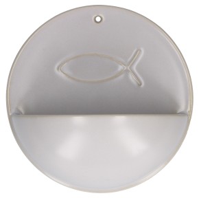 Weihwasserbecken aus Porzellan - Fisch