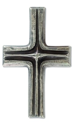 Schmuckkreuz aus Neusilber