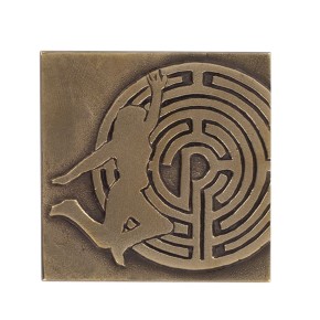 Bronzeplakette zur Konfirmation: Labyrinth