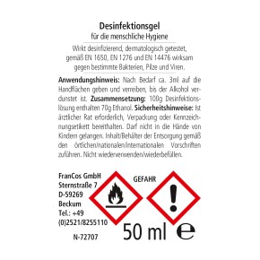 Desinfektionsgel - 50 ml