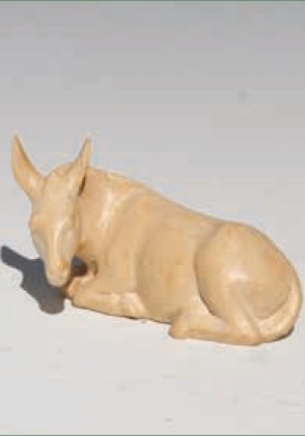 Krippenfigur Esel, liegend