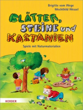 Blätter, Steine und Kastanien