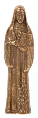 Figur Hl. Hildegard von Bingen, Handschmeichler, vollplastisch