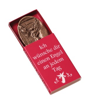 Persönlicher Schutzengel mit Kind aus Bronze