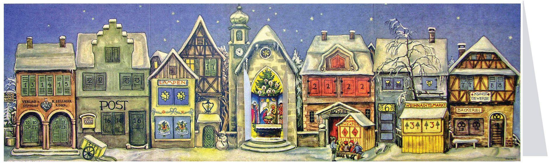 Midi-Adventskal. "Die kleine Stadt"