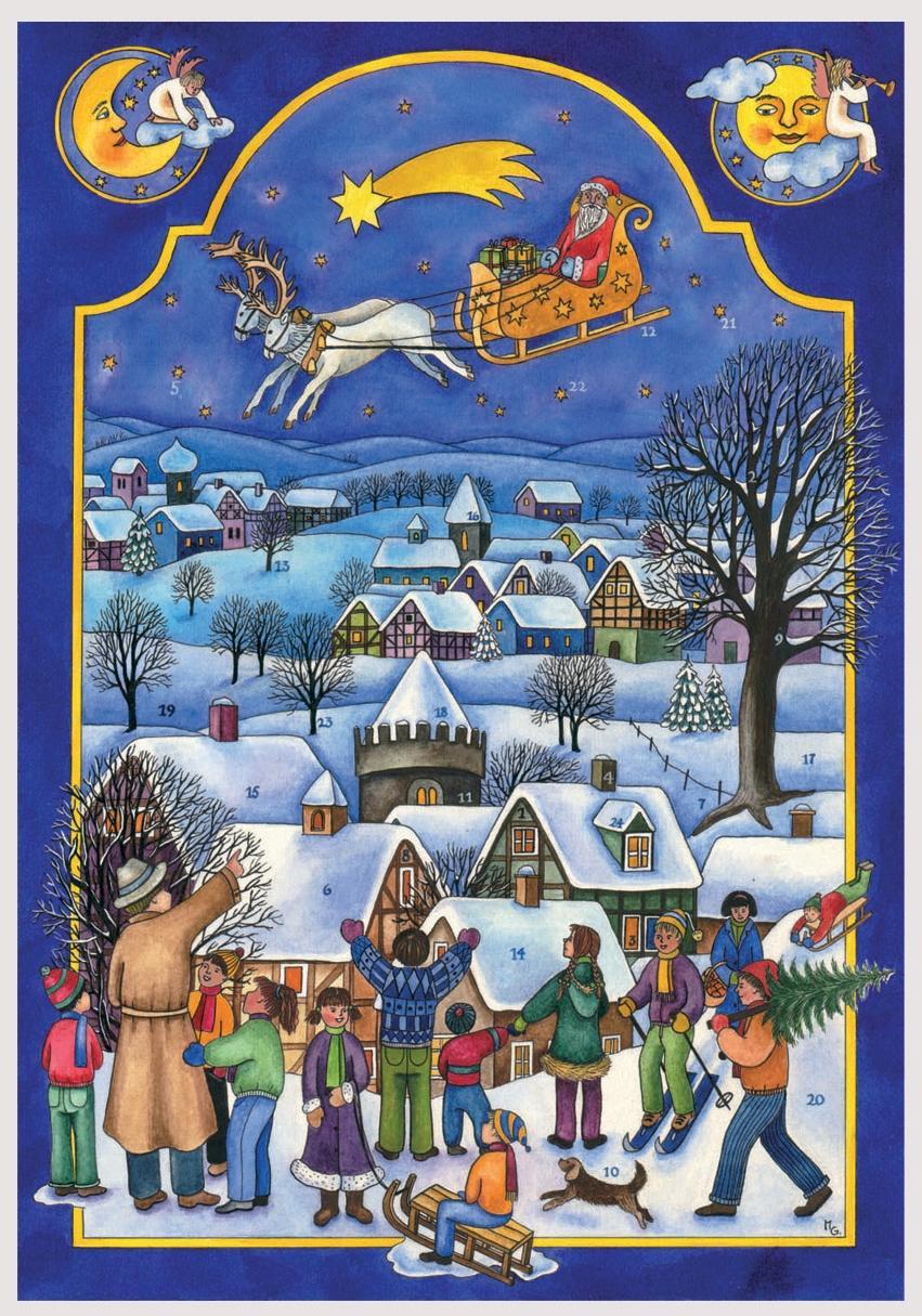 Adventskalender "Nikolaus im Schlitten"